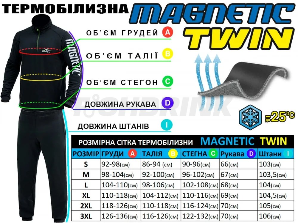 Термобілизна Проф Монтаж MAGNETIC TWIN другий шар (до -25°С) M