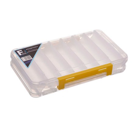 Коробка Flagman пластикова двохстороння 195x123x36мм, 195x123x36 мм, Прозрачный, двостороння, для приманок, немає