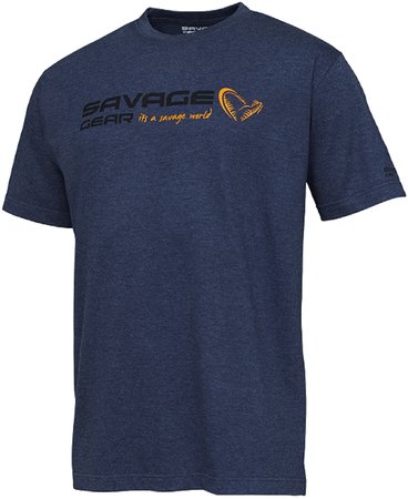 Футболка Savage Gear Signature Logo T-Shirt L к:blue melange