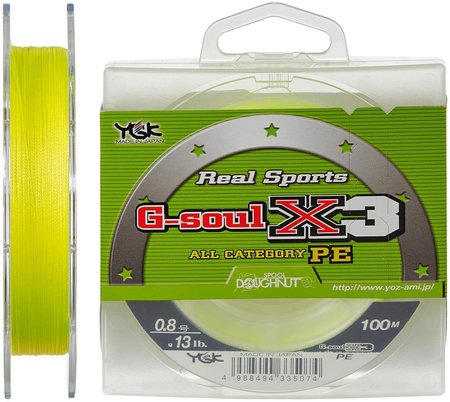 Шнур YGK G-Soul X3 100m (жовтий) #0.4/0.104mm 6lb