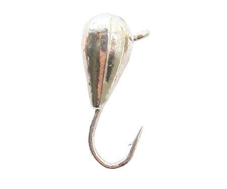 Мормишка вольфрамовая Flagman "Капля с ушком" d=3.0 срібло, 3 мм, серебро