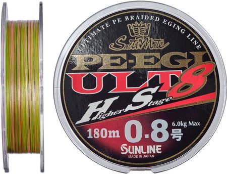 Шнур Sunline PE EGI ULT HS8 180m #0.8/0.148 mm 6.0 kg