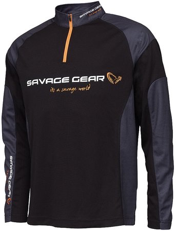 Реглан Savage Gear Tournament Gear Shirt 1/2 Zip L к:black ink