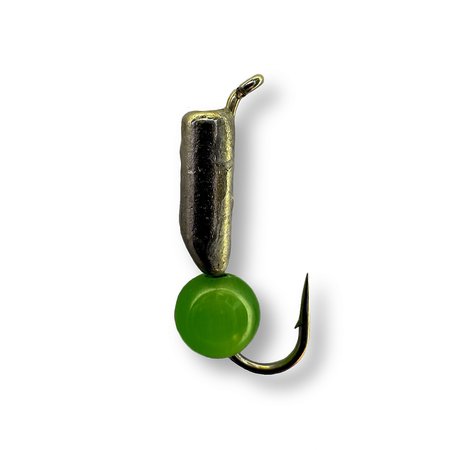 Мормишка вольфрамова Flagman "Стовбчик з вушком+котяче око зелене" d=2.0 вага-0,30г NI