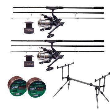 Короповий набір "GOLD CARP" на 2 вудлища MAGNUM BLACK CARP NGM 3,3 3LB-30мм, 7 в 1