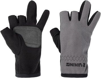 Рукавички Viking Fishing Ice Master Gloves M (fleece) 3 cut finger к:grey-graphite