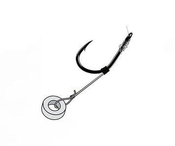 Крючок с поводком Owner Method Feeder Rig Pellet Band FD-02 №10 0.20мм