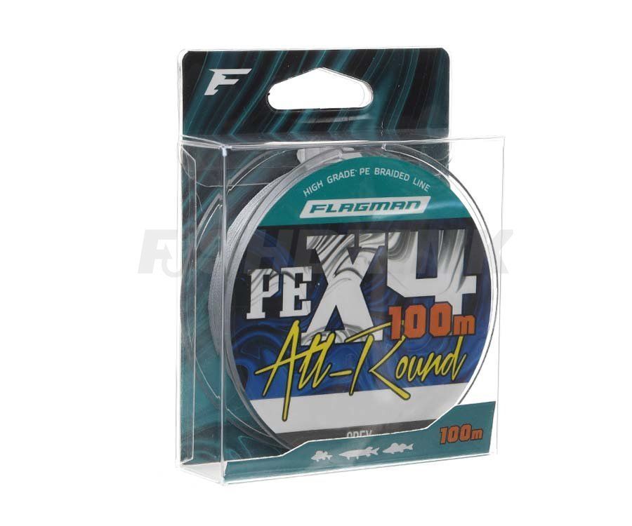 Шнур Flagman All-Round PE X-4 100м 0.14мм Grey