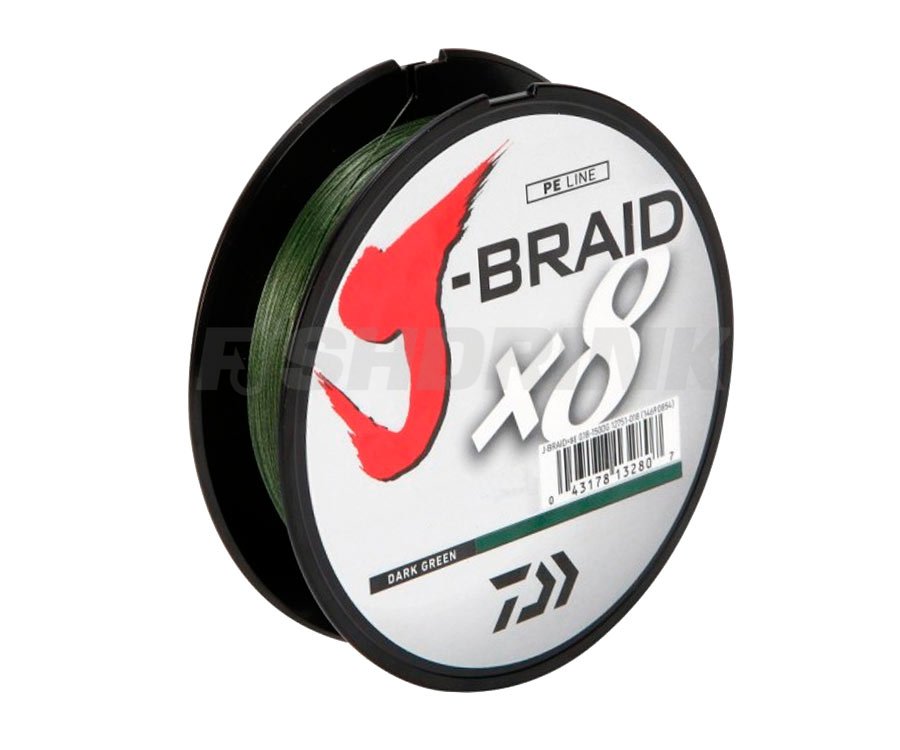 Шнур Daiwa J-Braid x8 Dark Green 150м 0.16мм