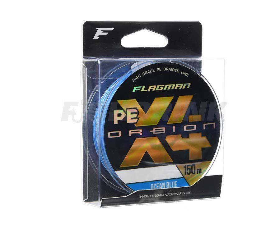 Шнур Flagman Orbion PE X-4 150м 0.16мм Ocean Blue