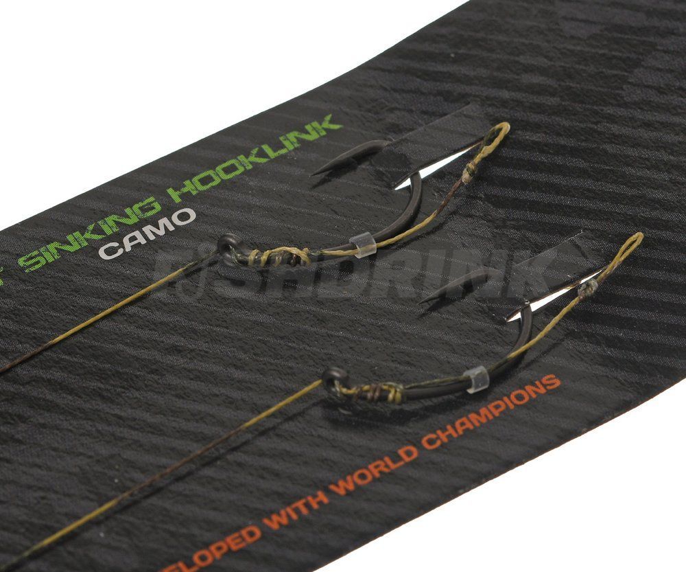 Готовий повідець Carp Pro Camo Hooklink 15см 25lb PTFE Curved Shank №4