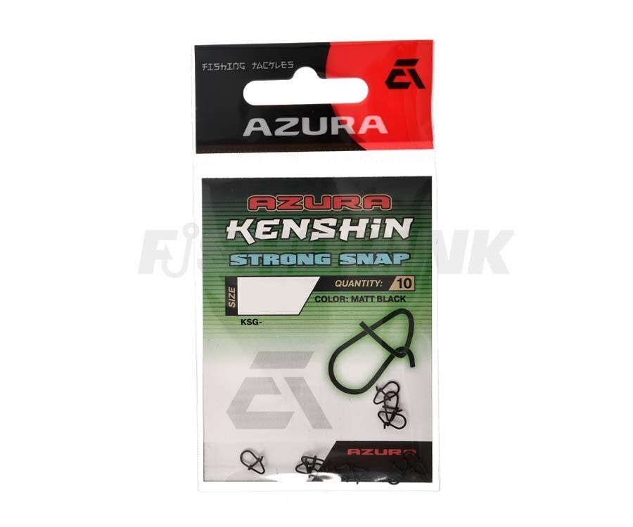 Застежка американка Azura Kenshin Strong Game #000, 7 мм, 10 кг, 0.4 мм, 10 шт, Американка, спінінгові