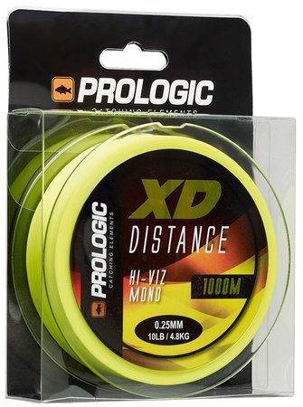 Леска Prologic XD Distance Mono 1000m 0.25mm 4.80kg 10Lb Hi-Viz Yellow