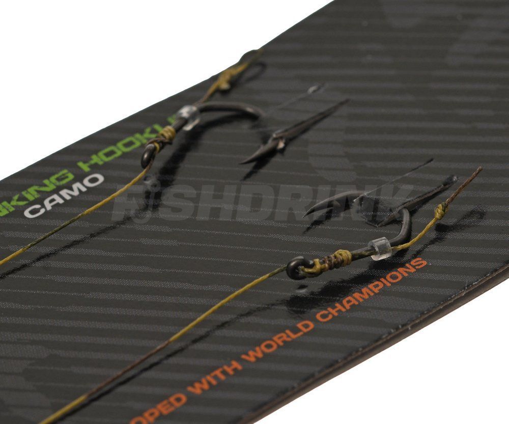 Готовий повідець Carp Pro Camo Hooklink 25см 25 lb PTFE Wide Gape Сapture №4