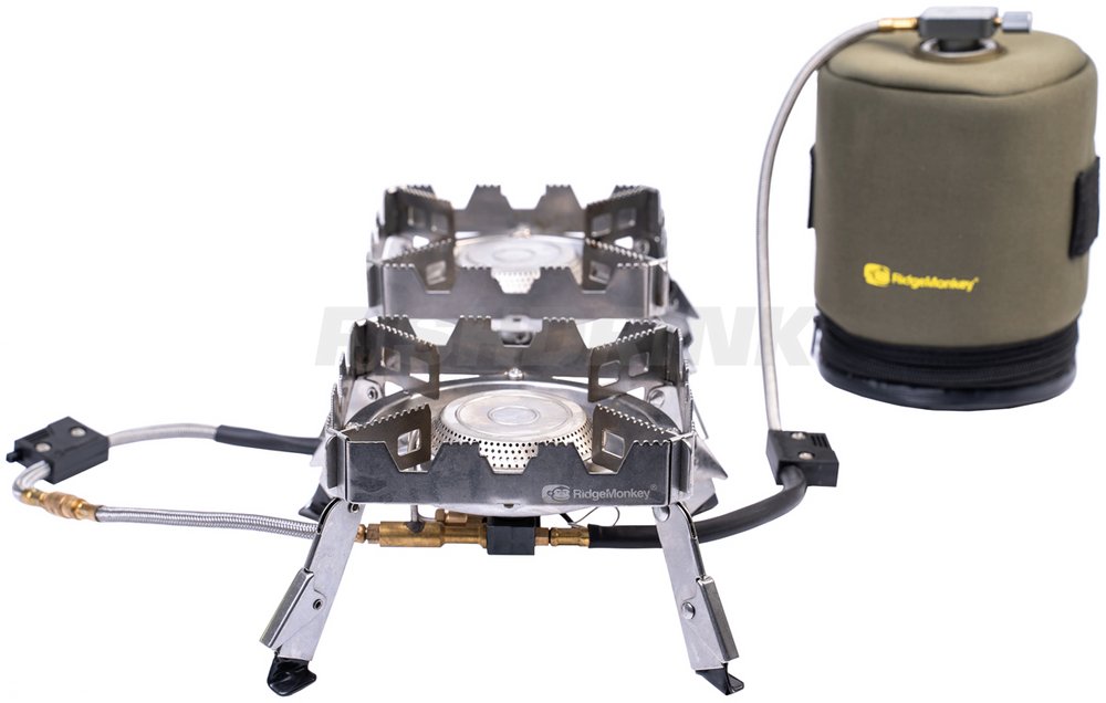 Газовая горелка RidgeMonkey Quad Connect Stove Pro Full Kit (набор 2 шт)