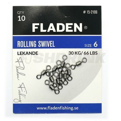 Вертлюжок Fladen Rolling Swivel size 1/0 5pc (15-2110)