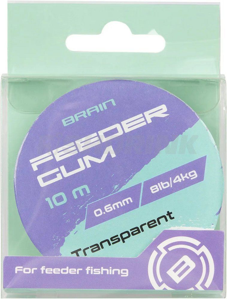 Амортизирующая резина Brain F-Gum 0.6mm 8lb/4kg 10m Transparent