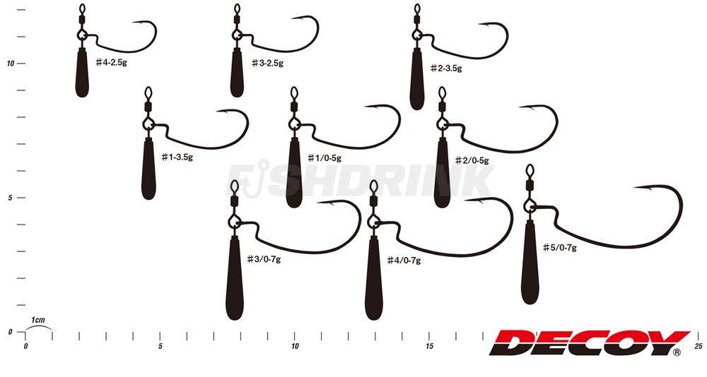 Монтаж Decoy Worm217 Zero-Dan #1-3.5g (2шт/уп)