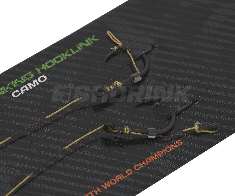 Готовий повідець Carp Pro Camo Hooklink 15см 25lb PTFE Wide Gape In-turned №4