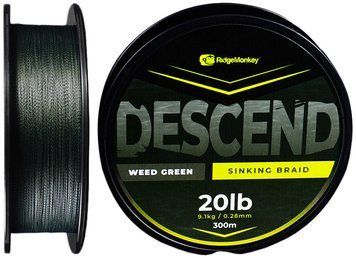 Шнур RidgeMonkey Descend Sinking Braid 300m 0.28mm 20lb/9.1kg
