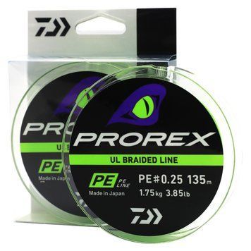 Шнур Daiwa Prorex UL Braid PE 135m 1.75kg 0.08mm #0.25 (12996-002)