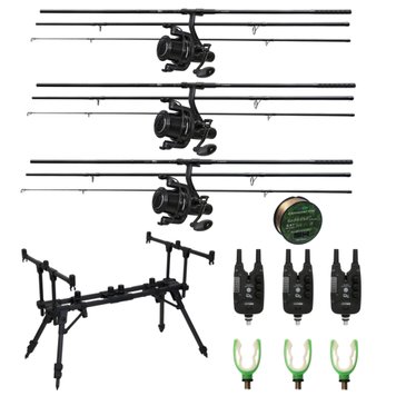 Карповый набор "ADVANCED" на 3 удилища FLAGMAN SENSOR BIG GAME CARP NGS 3.6m 3lb NEW, 14 в 1