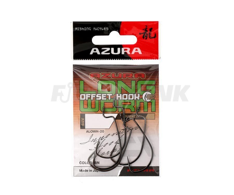 Крючки Azura Long Offset Worm Hook №4/0