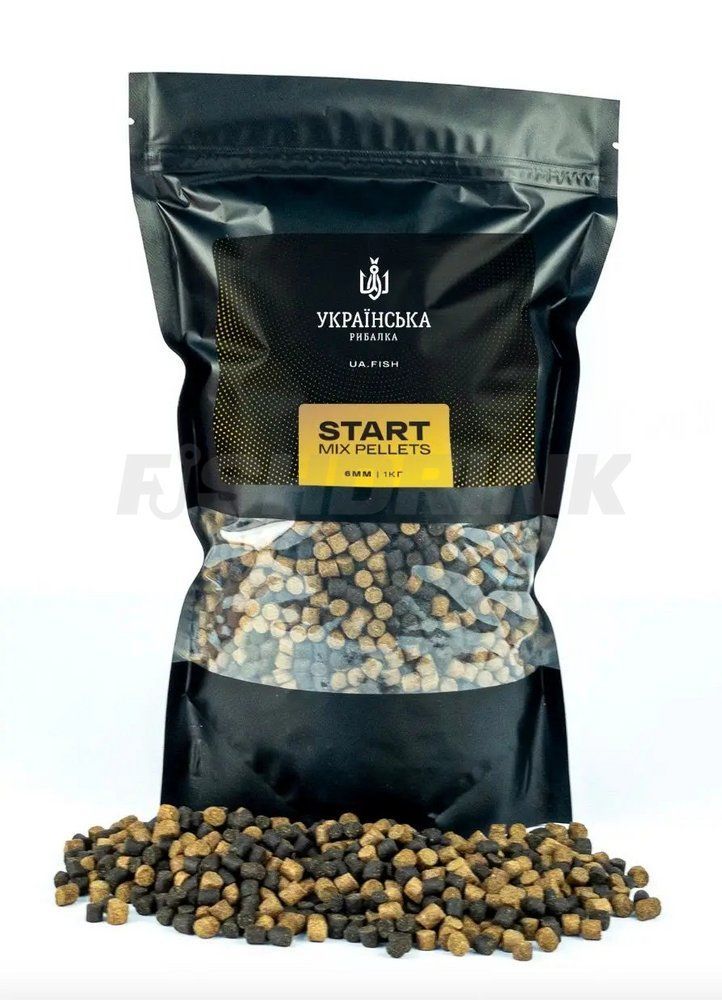 Пеллет прикормочный ТМ "Українська Рибалка" 1кг 6мм START MIX PELLET