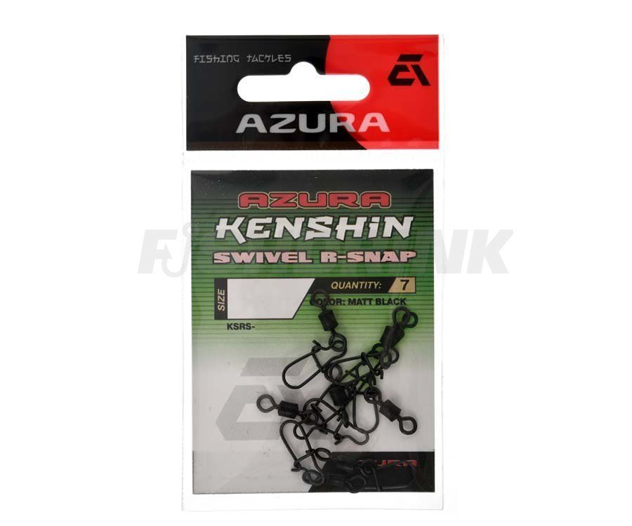 Застібка з вертлюгом Azura Kenshin Swivel R-Snap #4, 35 кг, 7 шт, Американка, спінінгові, 4
