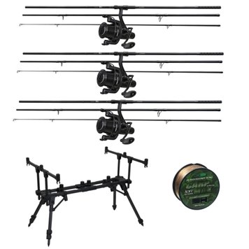 Карповый набор "ADVANCED" на 3 удилища FLAGMAN SENSOR BIG GAME CARP NGS 3.6m 3lb NEW, 8 в 1