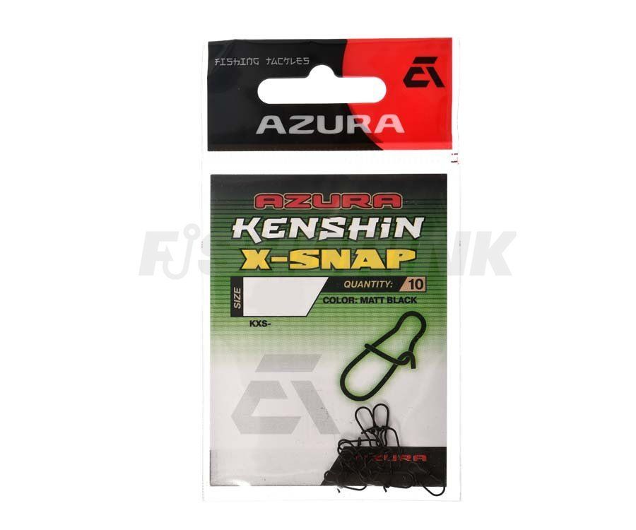 Застежка американка Azura Kenshin X-Snap #00, 10.5 мм, 12 кг, 0.45 мм, 10 шт, Американка, спінінгові
