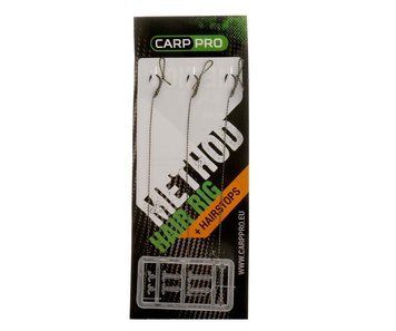 Готовый поводок с крючком Carp Pro Method Hair Rig Hooklink 10 lb №12