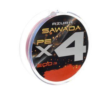 Шнур Azura '25 Sawada X4 Multicolor 200м #0.4 0.104мм