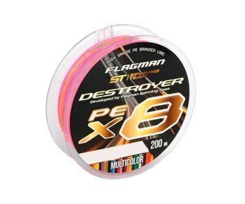 Шнур Flagman Destroyer PE X-8 Multicolor 200м #0.8-0.148мм