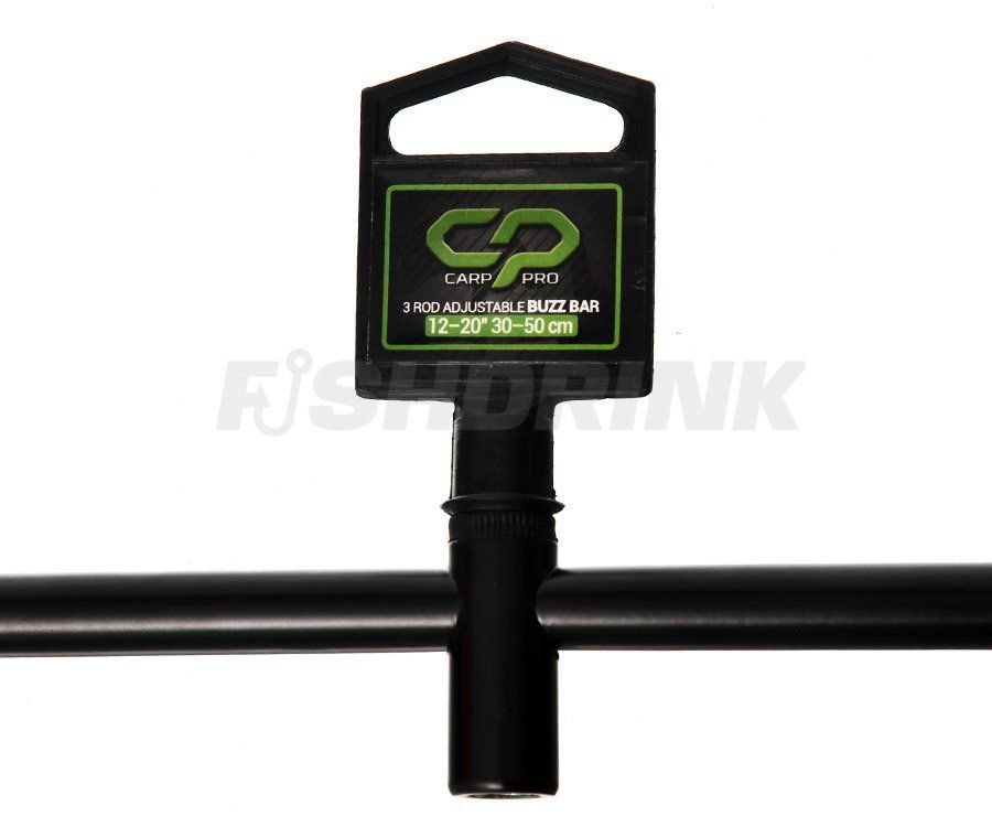 Буз-бар на 3 удилища Carp Pro 3 Rod Adjustable Buzz Bar 12"-20" 30-50см, 30-50 см, Алюміній, 1, Телескопічний