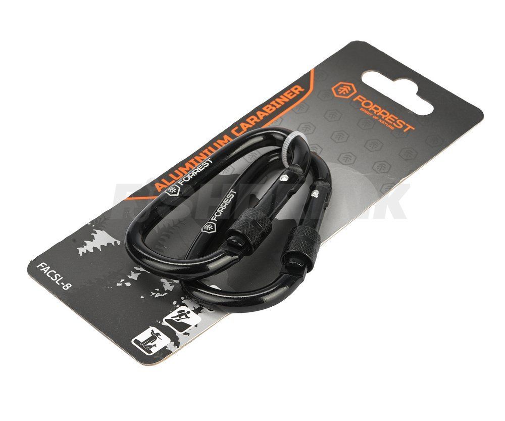 Карабін Forrest Aluminium Carabiner 8см screw-lock