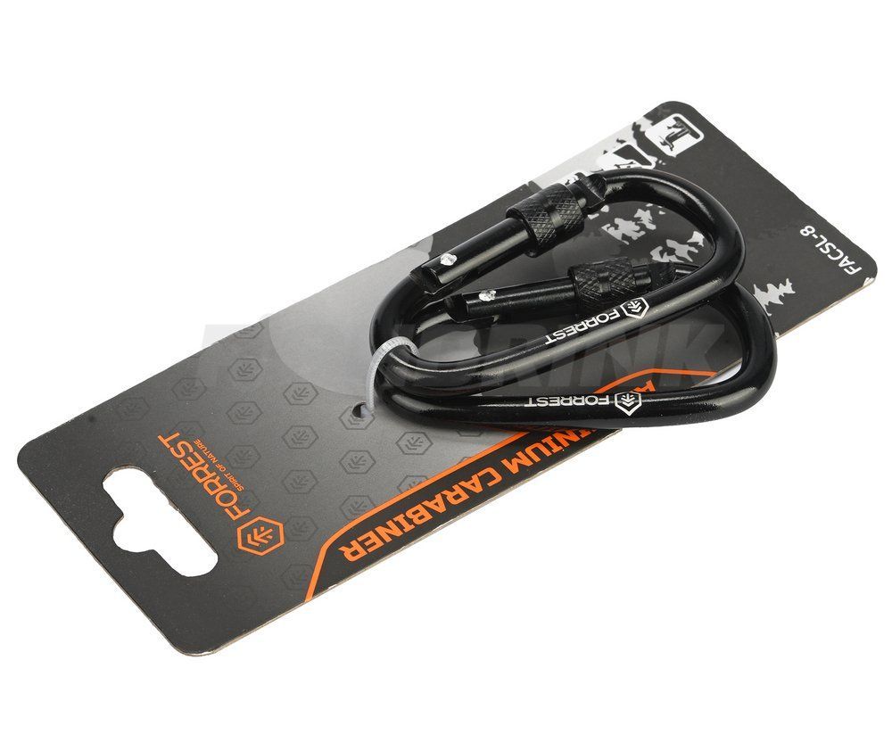 Карабін Forrest Aluminium Carabiner 8см screw-lock