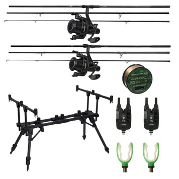 Карповый набор "ADVANCED" на 2 удилища FLAGMAN SENSOR BIG GAME CARP NGS 3.6m 3lb NEW, 10 в 1