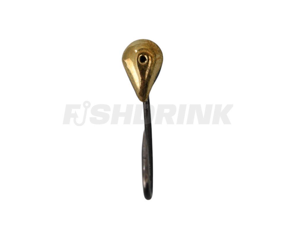 Мормишка літня паяна Flagman "Короп-Крапля" №17 Curved Shank BN #8 Латунь