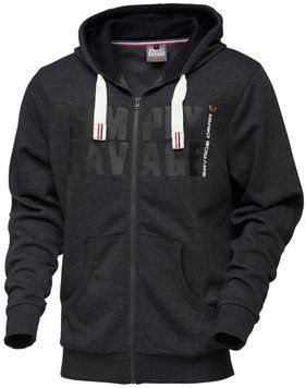 Реглан Savage Gear Simply Savage Raw Zip Hoodie L ц:dark grey melange