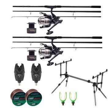 Короповий набір "GOLD CARP" на 2 вудлища MAGNUM BLACK CARP NGM 3,3 3LB-30мм, 11 в 1