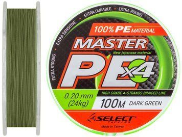 Шнур Select Master PE 100m (темн.-зел.) #1.7/0.20mm 53lb/24kg