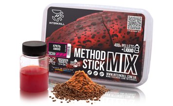 Пелетс INTERKRILL Method Stick Mix, + (Ліквід 50 г.) 400 г. Криль-Аміно