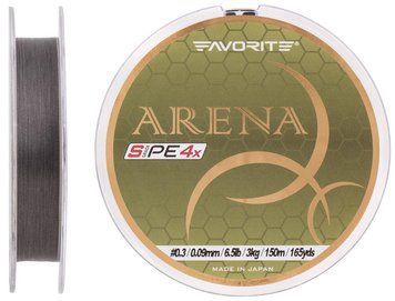 Шнур Favorite Arena PE 150м (silver gray) #0.3/0.09 mm 6.5 lb/3kg