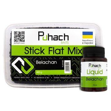 Набір пелетс + ліквід Puhach Baits Stick Flat Mix Belachan + Liquid Belachan