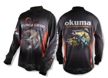 Реглан Savage Gear Tournament Jersey L Pike/Zander/Perch Black L