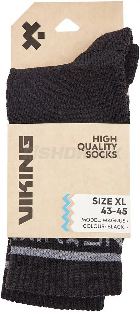 Шкарпетки Viking Fishing Magnus L(40-42) чорно-сірий
