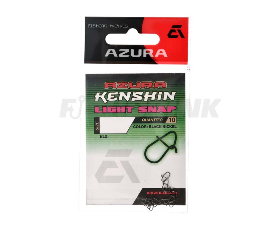 Застiбка американка Azura Kenshin Light Snap #0000, 6.3 мм, 8 кг, 0.35 мм, 10 шт, Американка, спінінгові