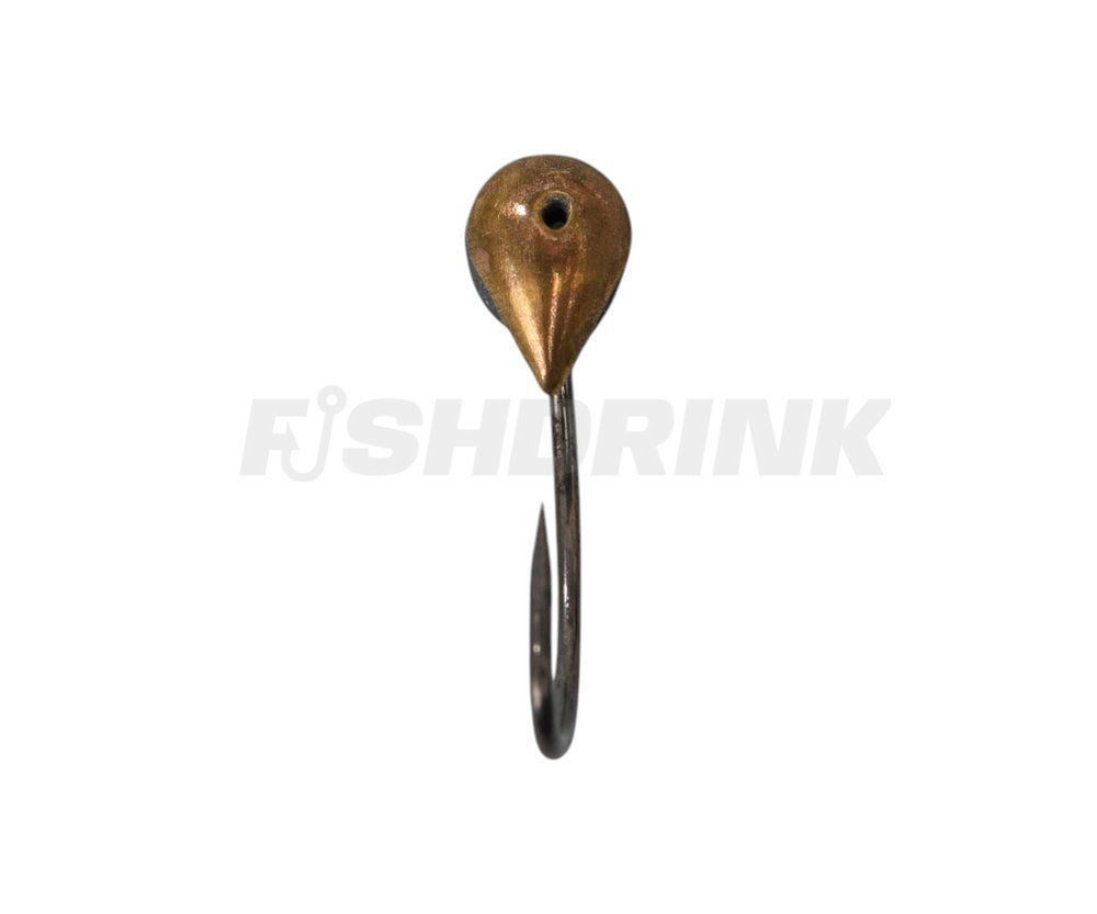 Мормишка літня паяна Flagman "Короп-Крапля" №11 Curved Shank BN #6 Латунь