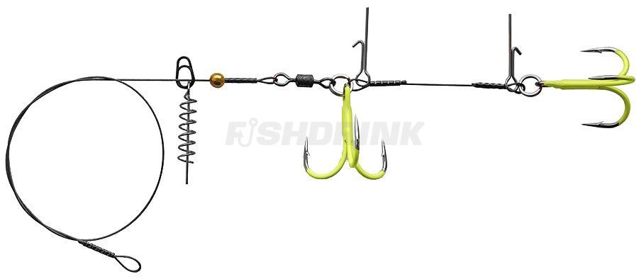 Pike Rig Spring Монтаж Gurza Stinger Pike Rig Duo ST36 №1/0 (1шт) ц:chartreuse ...